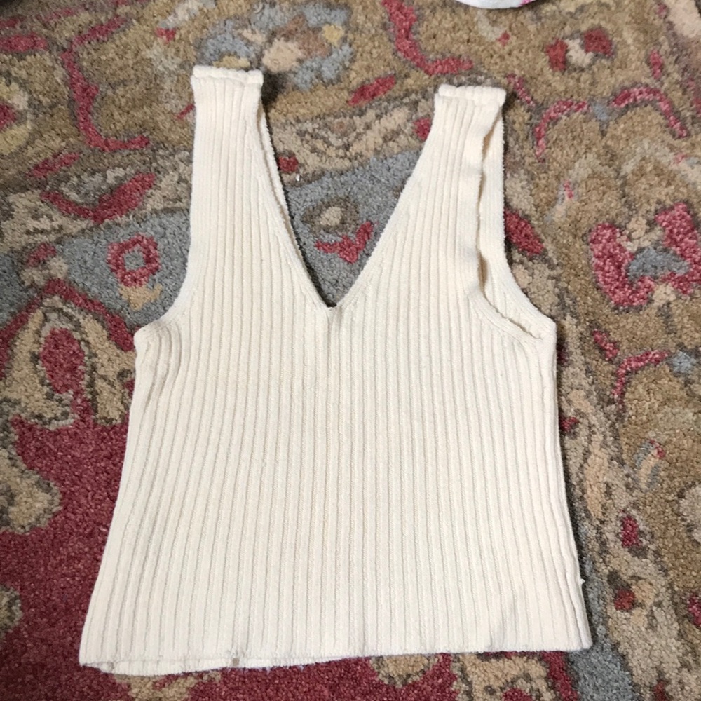 light yellow brandy melville tank top